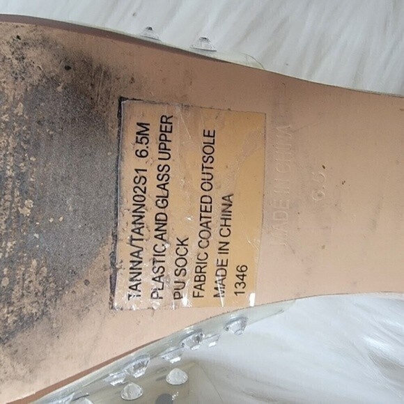 Steve Madden Tanna Womens  Crystal Clear  Sandals Size 6.5 Princess - Picture 6 of 9